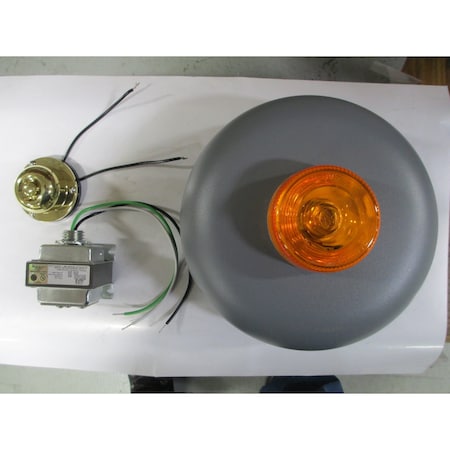 Wl Jenkins Warehouse Doorbell Kit, 8 Bell w/ Flashering Light, Red DB-3034R